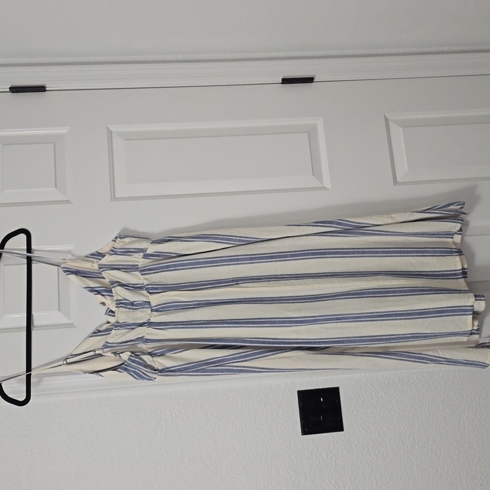 Roxy Striped Blue and White Dress Sz Xl Nwt - Picture 4 of 8